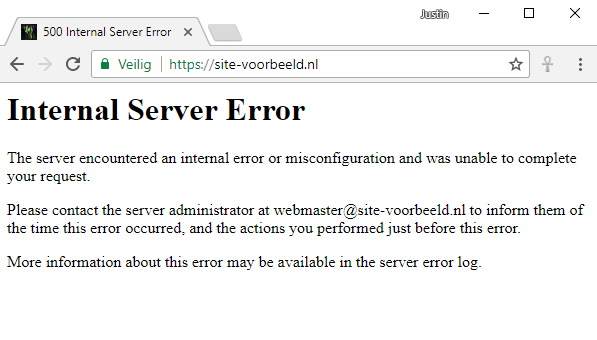 voorbeeld 500 error htaccess