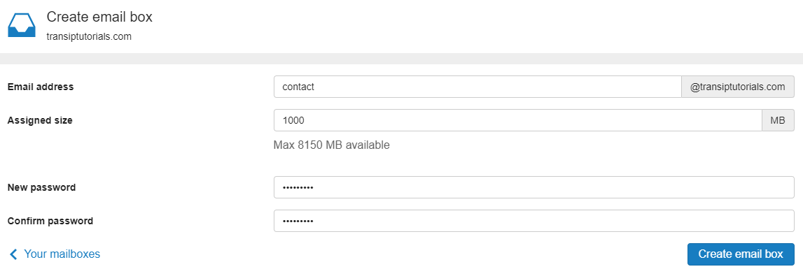 set up your email address
