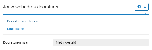 Klik op 'Doorstuurinstellingen'
