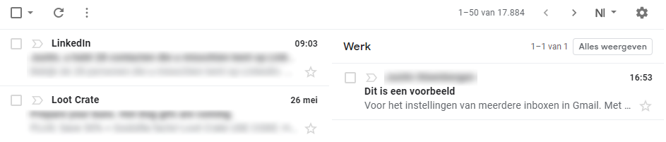 meerdere inboxen in Gmail